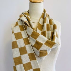 Nordstrom Women’s Checkered Scarf Camel Cream
